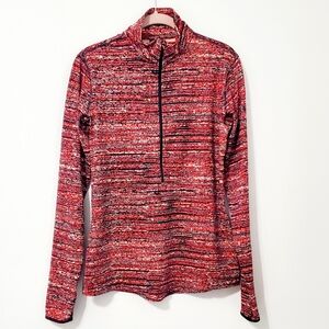 Nike Pro DriFit Women's Half Zip Running Pullover Spacedye Red Large